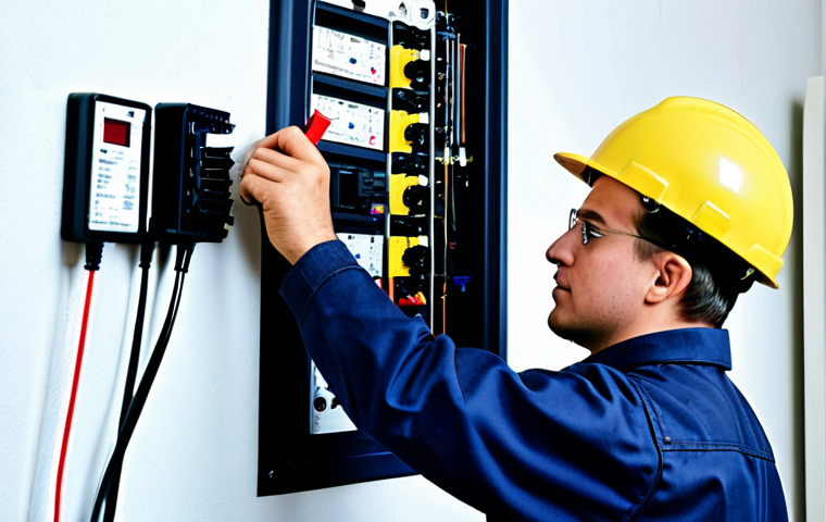 전기공사 초보자가 주의해야 할 실수 - Electrical Safety Inspection**

"An electrical apprentice, fully clothed in work attire, inspecting ...
