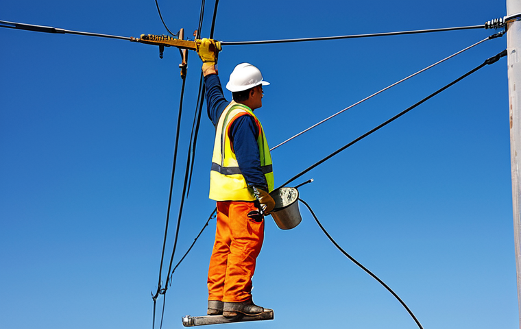 전기공사 초보자가 주의해야 할 실수 - Correct Wiring Technique**

"A professional electrician, fully clothed in work uniform, carefully co...