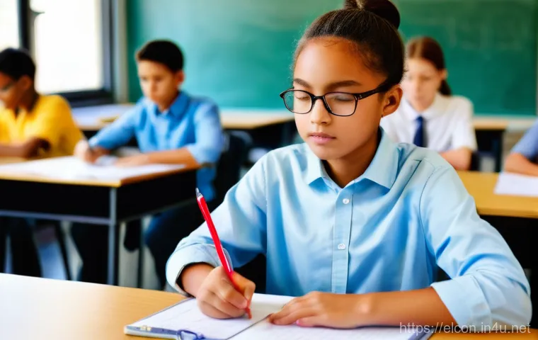 전기공사 실기 준비를 위한 모의 문제 - A focused student (gender-neutral, wearing a button-up shirt and glasses) is intently drawing a comp...